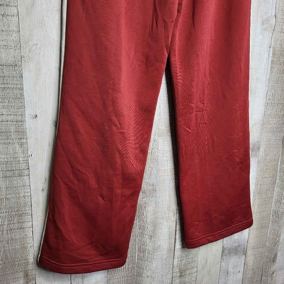 Puma Iconic T7 Intense Red Track Pants with White Stripes. Straight Leg - Picture 7 of 11